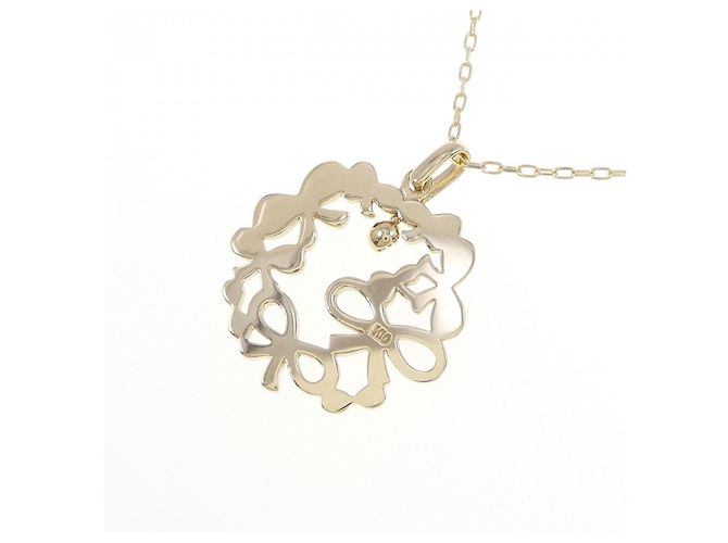 Autre Marque Collana in diamante con nastro K10YG D'oro - vista 4