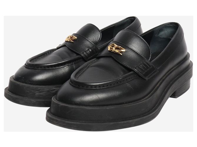 Giuseppe Zanotti Mocassini in pelle nera spessa - taglia EU 37,5 Nero - vista 2