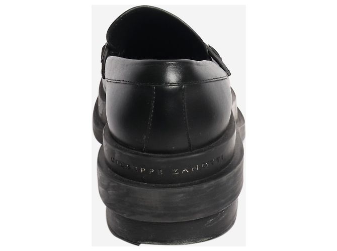 Giuseppe Zanotti Mocassini in pelle nera spessa - taglia EU 37,5 Nero - vista 4