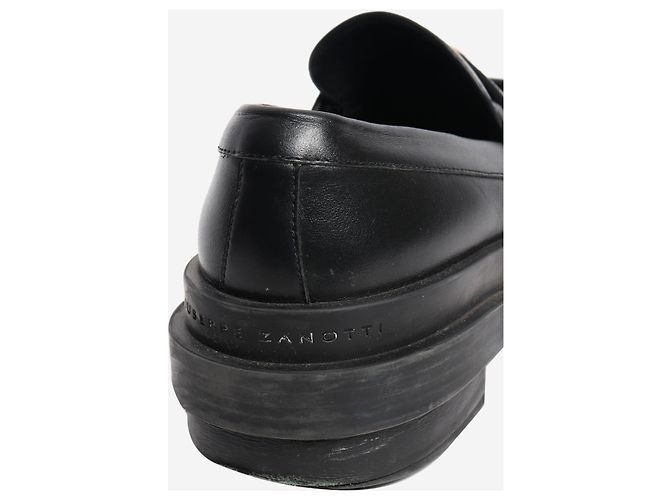 Giuseppe Zanotti Mocassini in pelle nera spessa - taglia EU 37,5 Nero - vista 5