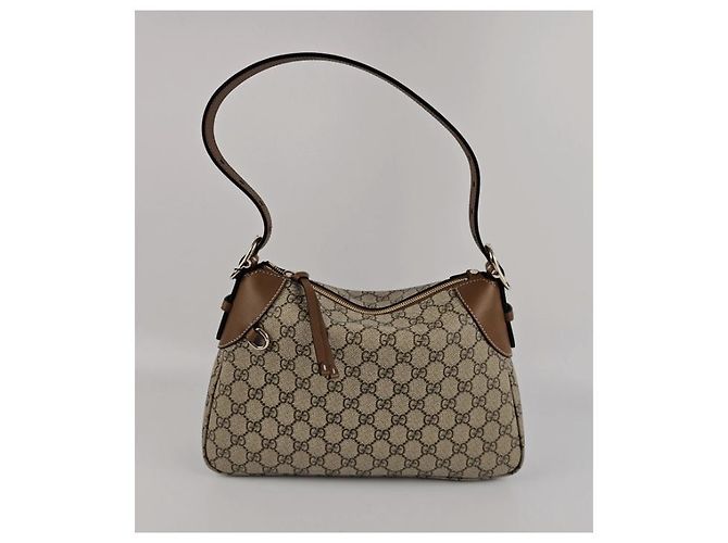 Gucci borsa a spalla media con emblema gg Beige - vista 2