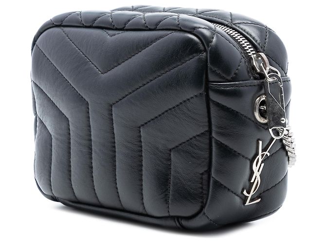 Borsa Bowling Loulou Piccola in Pelle Nera di Saint Laurent Nero - vista 2