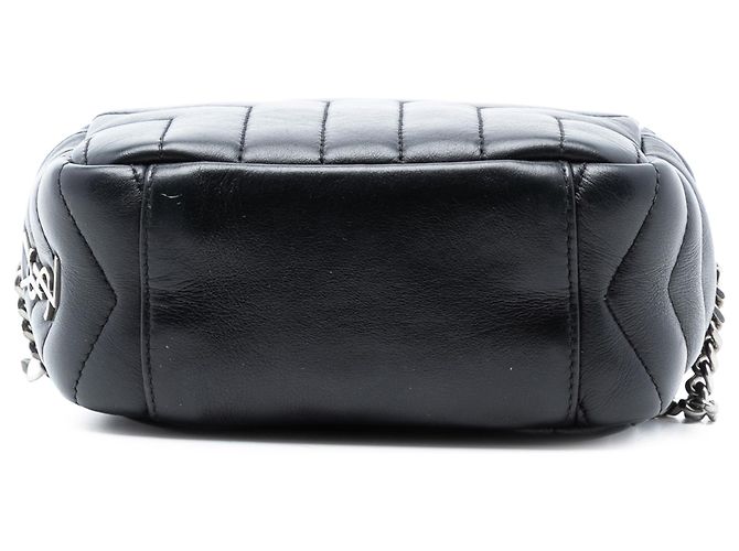 Borsa Bowling Loulou Piccola in Pelle Nera di Saint Laurent Nero - vista 3