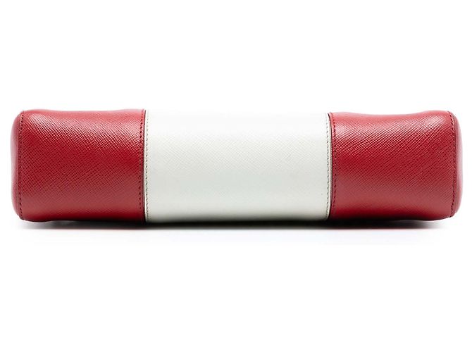 Prada Rote Bicolor Saffiano Lux Umhängetasche - Ansicht 3