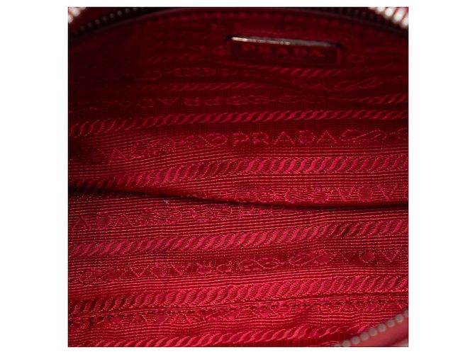 Prada Rote Bicolor Saffiano Lux Umhängetasche - Ansicht 4