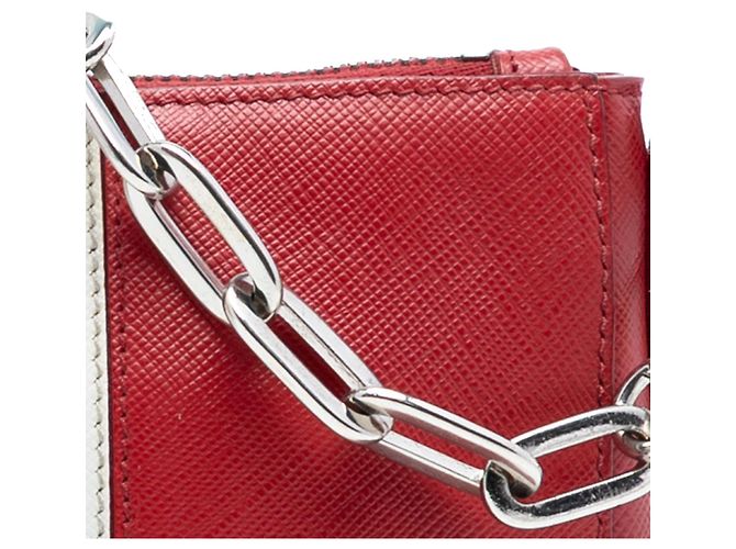 Prada Rote Bicolor Saffiano Lux Umhängetasche - Ansicht 6