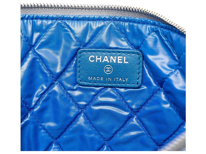 Chanel Graue mittlere Stepp-Lammleder Data Center O Clutch Braun - Ansicht 6
