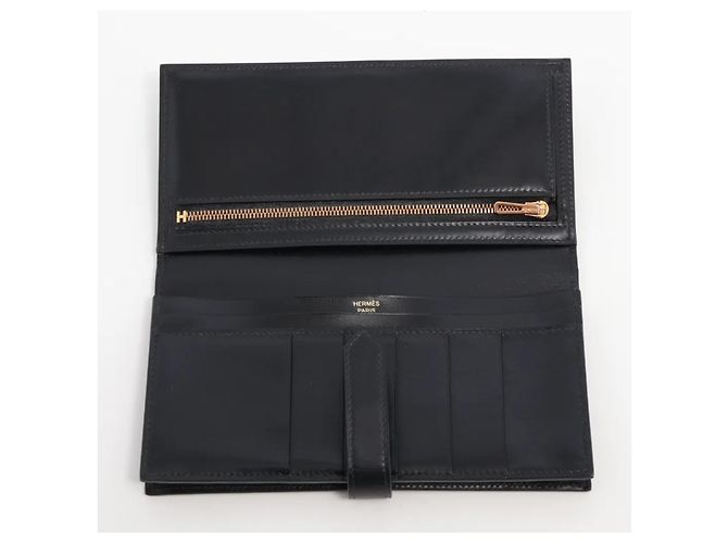 Béarn Cartera Bearn de cuero negro Hermès 2020 - vista 3