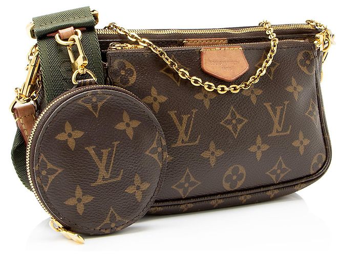 Multi Pochette Multi-Pochette Accessori in Tela Monogramma Louis Vuitton Marrone - vista 2