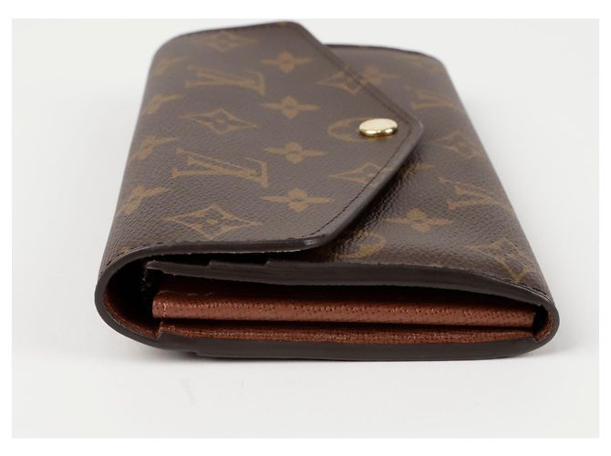 Louis Vuitton Portafoglio Lungo Sarah Marrone - vista 3