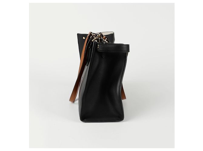 Fendi Peacock Small Tote Shoulder Bag Black - view 7