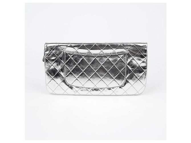 Chanel Klappentasche Silber Metallisch - Ansicht 4