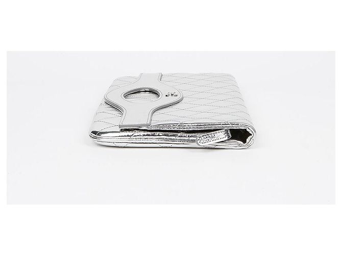 Chanel Klappentasche Silber Metallisch - Ansicht 5