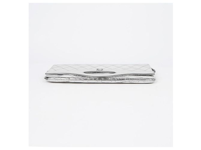 Chanel Klappentasche Silber Metallisch - Ansicht 6