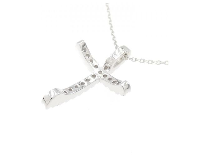 Autre Marque Collana a Croce con Diamanti Au750 Argento - vista 4