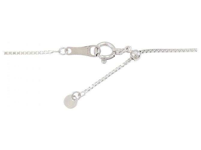 Autre Marque Platin-Diamant-Halskette Silber - Ansicht 5