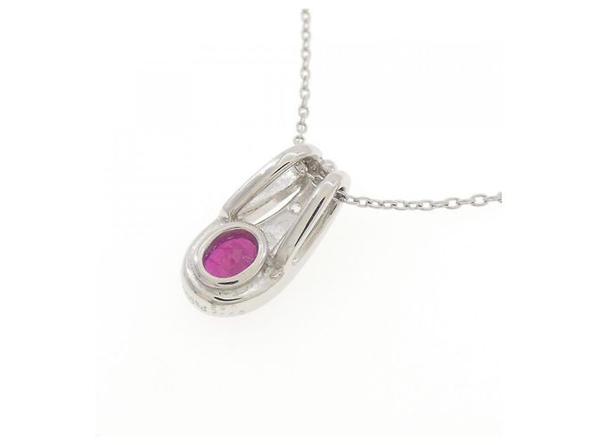 Autre Marque Collana in platino, rubini e diamanti Rosso - vista 4