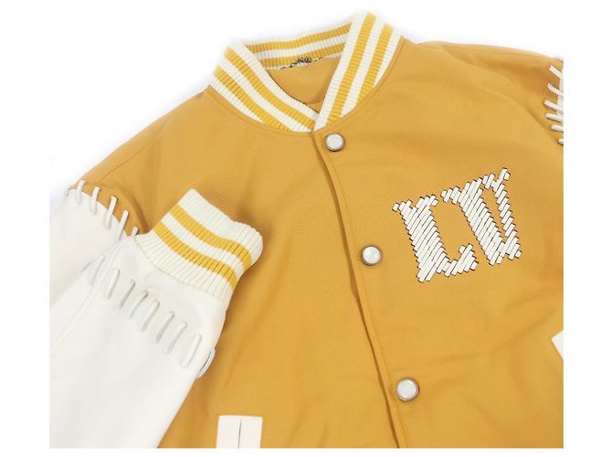 Louis Vuitton Padded varsity jacket Leather Jacket Yellow Mustard - view 2
