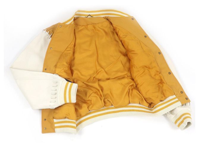 Louis Vuitton Padded varsity jacket Leather Jacket Yellow Mustard - view 3