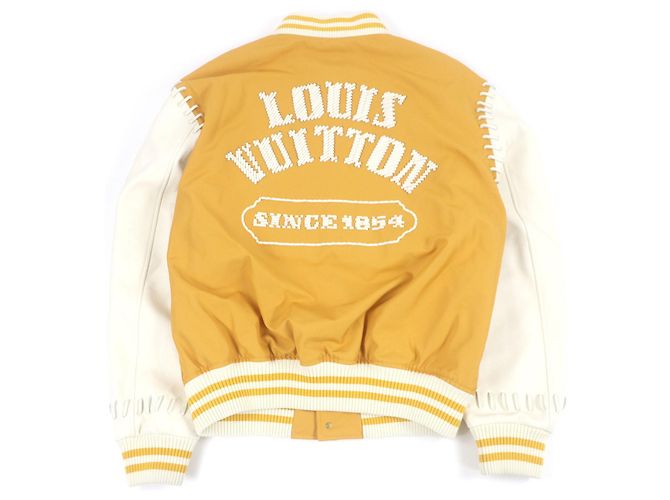 Louis Vuitton Padded varsity jacket Leather Jacket Yellow Mustard - view 4