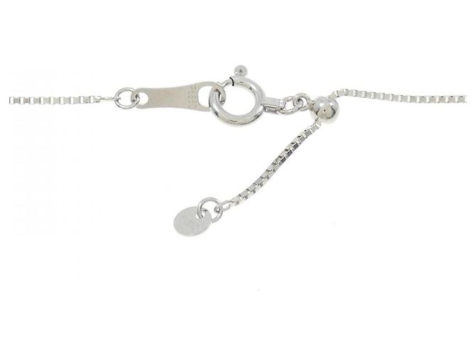 Autre Marque Platin-Diamant-Halskette Silber - Ansicht 5