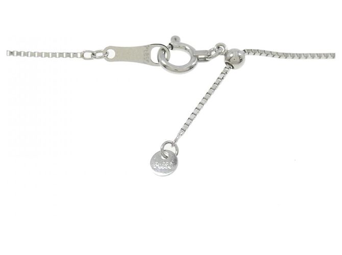 Autre Marque Platin-Saphir-Diamant-Halskette Silber - Ansicht 5