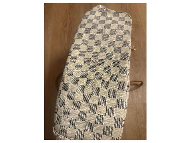 Louis Vuitton Borsa Neverfull MM Damier blu Bianco - vista 5