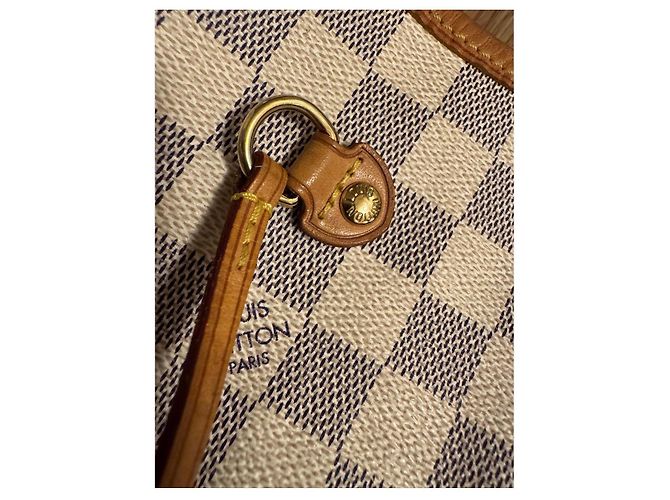 Louis Vuitton Borsa Neverfull MM Damier blu Bianco - vista 6