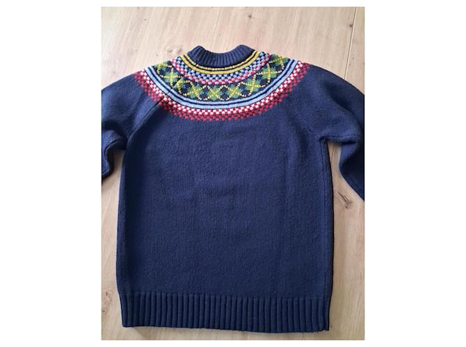 Fred Perry Pullover aus Lammwolle Marineblau M - Ansicht 4