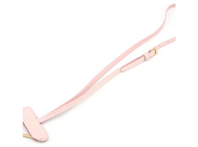 Collana in pelle rosa Prada - vista 2