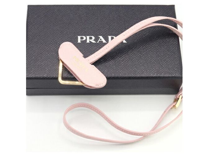 Collana in pelle rosa Prada - vista 5