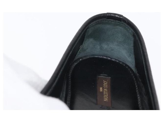 LOUIS VUITTON Zapatos Planos de Cuero Negro LV Auth ti3573 - vista 35
