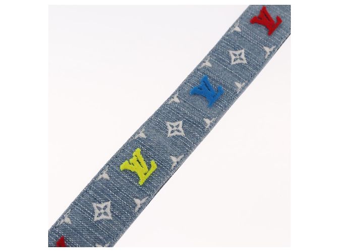 LOUIS VUITTON Cintura in Denim Monogram Nuova Onda Blu M0146 Auth 159446SM - vista 10
