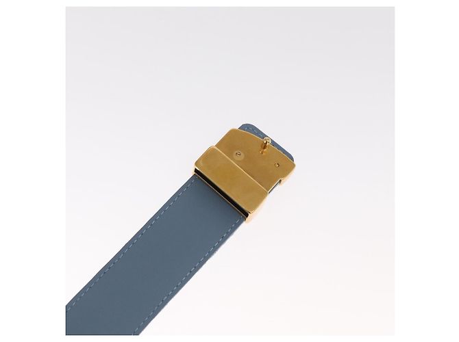 LOUIS VUITTON Cintura in Denim Monogram Nuova Onda Blu M0146 Auth 159446SM - vista 19