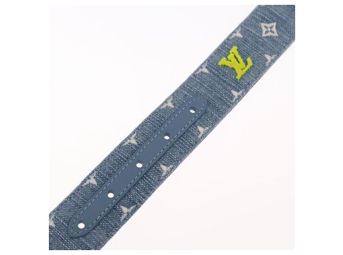 LOUIS VUITTON Cintura in Denim Monogram Nuova Onda Blu M0146 Auth 159446SM - vista 8