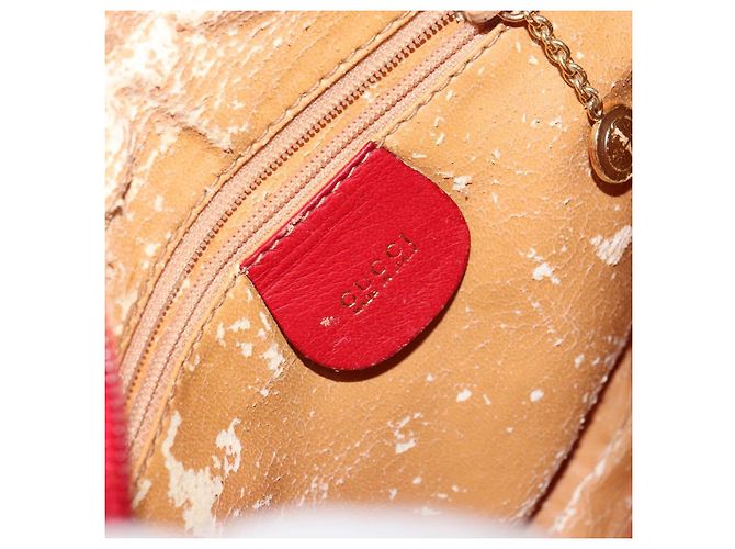 Gucci Borsa a Spalla in Pelle Rossa e Oro Auth 157758 Rosso D'oro - vista 19
