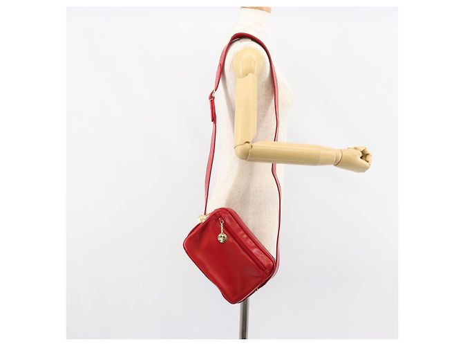 Gucci Borsa a Spalla in Pelle Rossa e Oro Auth 157758 Rosso D'oro - vista 24