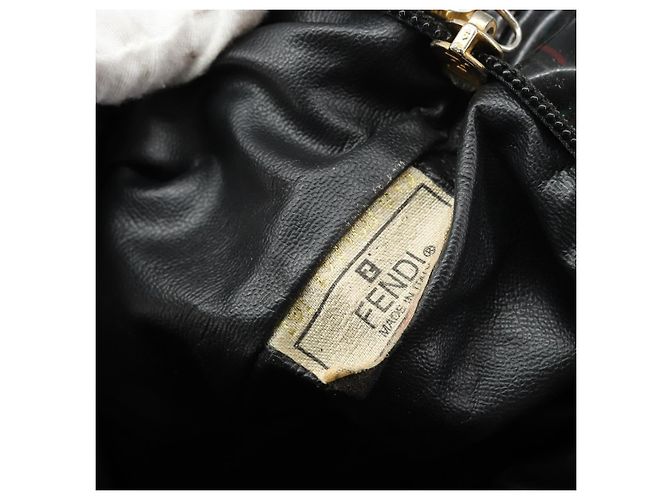 FENDI Handtasche Emaille Schwarz Auth 160708 - Ansicht 12