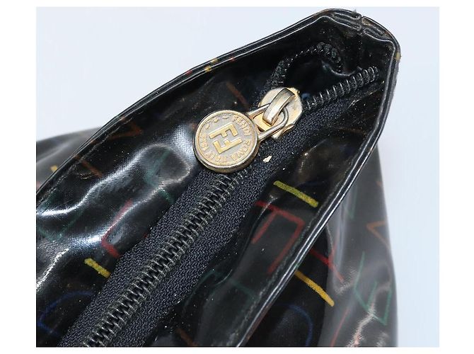 FENDI Handtasche Emaille Schwarz Auth 160708 - Ansicht 19