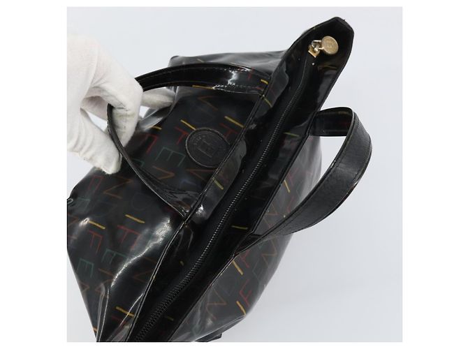 FENDI Handtasche Emaille Schwarz Auth 160708 - Ansicht 6