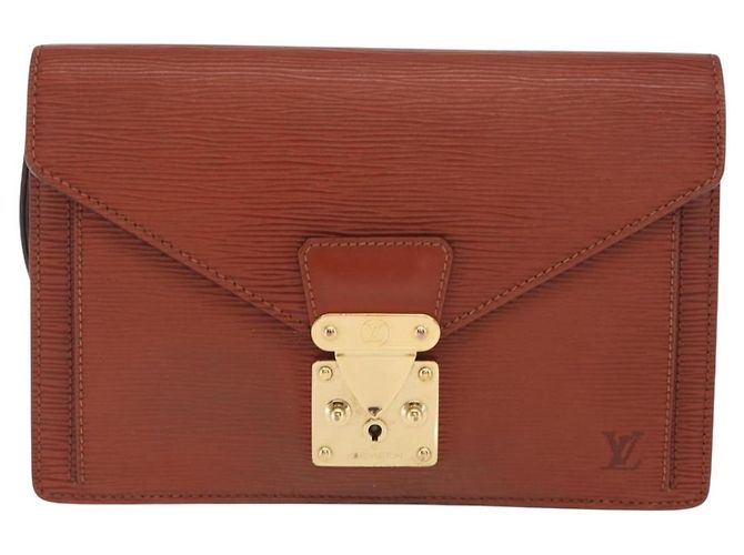 LOUIS VUITTON Borsa a Mano Dragonne Epi Serie Marrone M52618 LV Auth ka1017 - vista 13