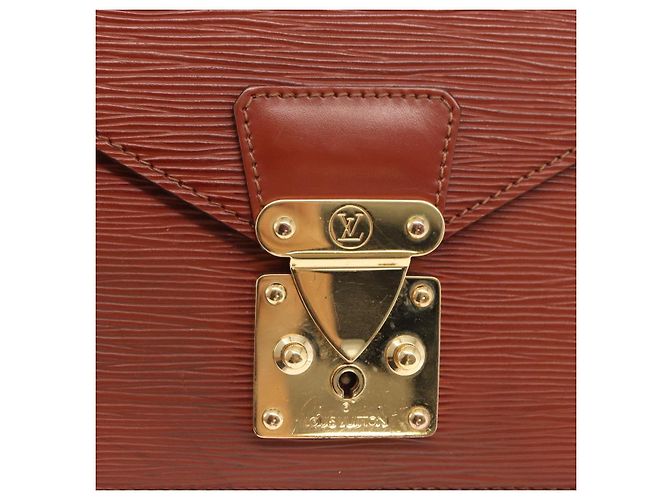 LOUIS VUITTON Borsa a Mano Dragonne Epi Serie Marrone M52618 LV Auth ka1017 - vista 17