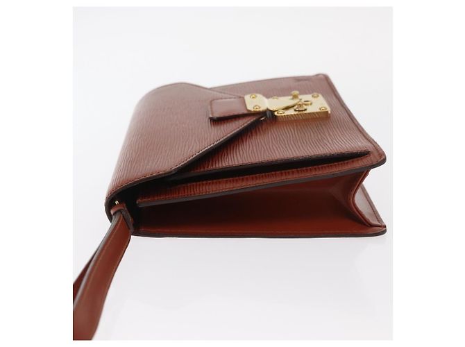 LOUIS VUITTON Borsa a Mano Dragonne Epi Serie Marrone M52618 LV Auth ka1017 - vista 4