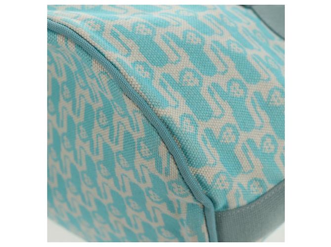 Hermès HERMES Animo Pixel GM Handtasche Canvas Hellblau Silber Auth 158904V - Ansicht 13
