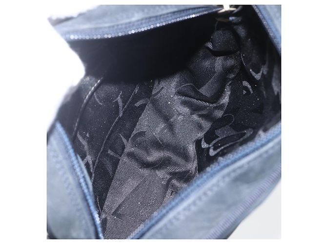 Borsa a Spalla Salvatore Ferragamo in Camoscio Blu Navy Oro Auth 158402 D'oro - vista 11