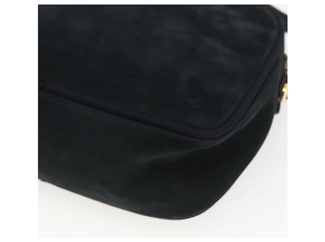 Borsa a Spalla Salvatore Ferragamo in Camoscio Blu Navy Oro Auth 158402 D'oro - vista 15