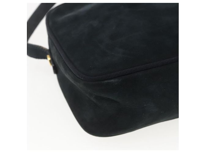 Borsa a Spalla Salvatore Ferragamo in Camoscio Blu Navy Oro Auth 158402 D'oro - vista 16