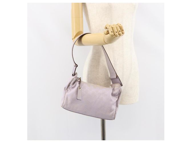 Borsa a Spalla GG Canvas Gucci Viola Oro 92699 Auth 158466 D'oro Porpora - vista 23