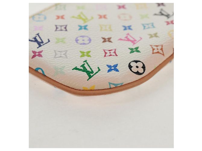 LOUIS VUITTON Pochette MM Monogram Multicolore Bianca M60028 LV Auth 159454V Bianco - vista 15