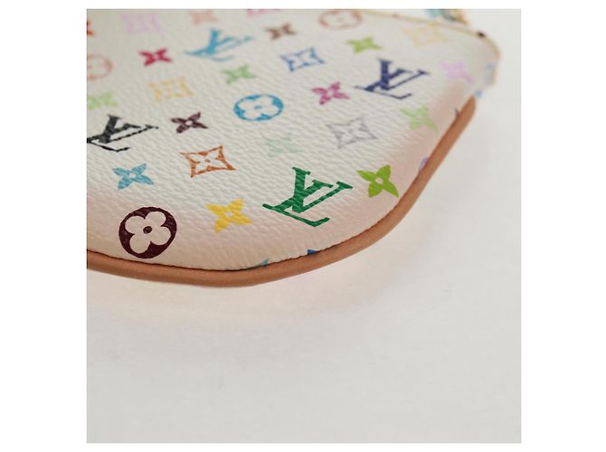 LOUIS VUITTON Pochette MM Monogram Multicolore Bianca M60028 LV Auth 159454V Bianco - vista 16